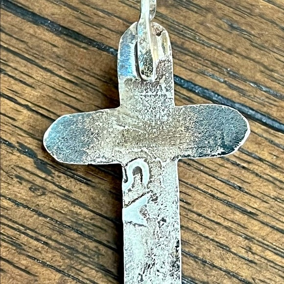 Native American Turquoise Cross Pendant - Picture 2 of 6